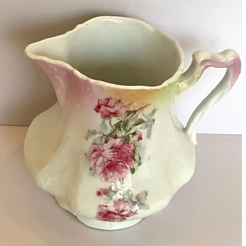 Absolute Best Vintage Shabby Cottage Rose Pitcher pink roses must see